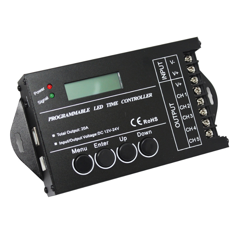 TC420 DC12-24V 5 Channel Time Programmable Controller, LED Controller TC420 DC12-24V 5 Channel Time Programmable Controller, LED Controller